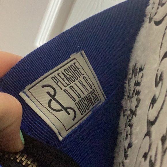 Pleasure Doing Business Strapless Royal Blue Dress Bandage Formal M Mini - Picture 2 of 10